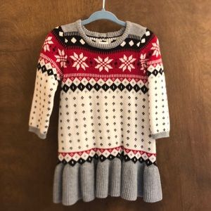 Gymboree fair isle winter sweater dress